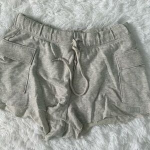 PINK Victoria's Secret Light Gray Drawstring Athletic Shorts